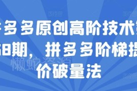 拼多多高阶运营技巧 阶梯提价破量法实操玩法全解析