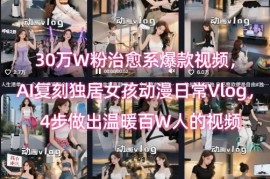 如何用AI做治愈系动漫Vlog 4步打造百万流量爆款短视频