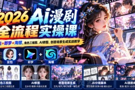 2026 AI漫剧全流程实操课 豆包即梦海螺修图场景生成实战教学