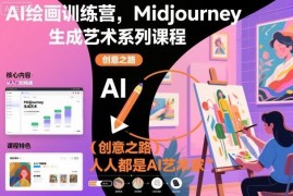Midjourney AI绘画训练营课程 零基础入门到AI艺术创作实操全指南