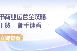 2024小红书商业运营全攻略 新手入门实操干货教程分享