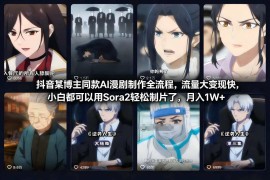 Sora2制作抖音同款AI漫剧全流程 新手可上手的低门槛副业教程