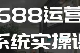 1688高阶运营系统实操课 全链路掌握店铺运营核心玩法