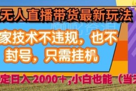 2025淘宝合规无人直播最新玩法 低门槛全自动变现操作指南