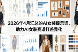 2026年4月AI女装提示词汇总 适配多工具助力赛道差异化运营