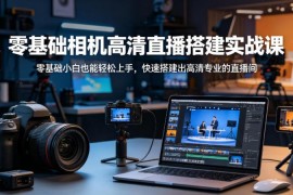 零基础相机高清直播间搭建实战课 小白轻松上手快速搭建专业直播间