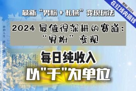 2024男粉私域引流变现全攻略 普通人低门槛日入上千实操教程