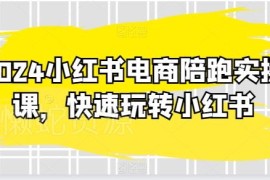 2024小红书电商陪跑实操课 20余节精细化内容教你玩转小红书电商