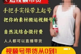 天诺老吴王依依视频号带货线上课 0基础学全链路起号运营方法