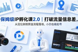 保姆级IP孵化2.0教程 零基础从定位到拍剪抖音起号全攻略