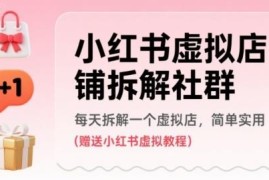 小红书虚拟店铺拆解案例汇总 各品类虚拟店实操方法附教程