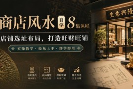 8集商店风水自学课程 零基础学商铺选址布局旺铺实操技巧