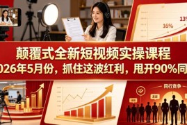 2026年7月更新短视频实操课程 全落地玩法助力追赶流量红利