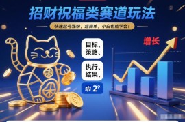 招财祝福类短视频赛道玩法详解 零基础小白可快速上手起号涨粉