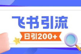 飞书引流创业粉实操玩法 可实现无限私信无违规操作