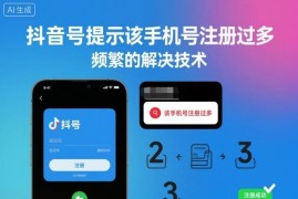 抖音提示手机号注册过多操作频繁的实用解决方法分享