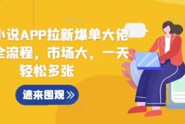 2024蛋花小说APP拉新实操全流程 字节旗下低门槛项目玩法拆解