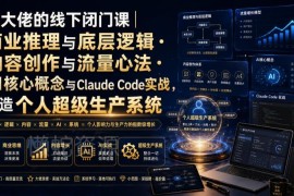 商业推理内容创作AI实战线下闭门课 含录音PPT学习资料