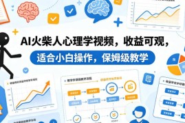 AI火柴人心理学短视频副业教程 小白零门槛可操作保姆级教学