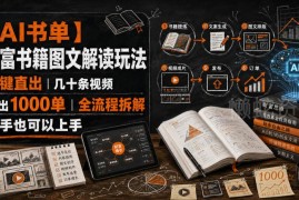 AI财富书单图文解读玩法全流程拆解 新手易上手可批量出单