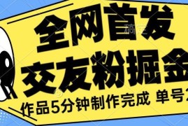 交友粉掘金长期稳定项目实操 单号单日收益200+玩法全揭秘