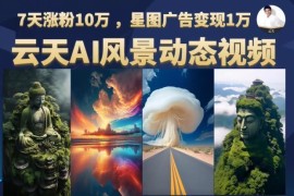 0927更新 云天AI风景动图视频制作及涨粉变现实操教程