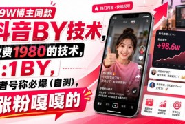 89万粉博主同款抖音1:1搬运技术 合规不扣分涨粉实操方法