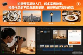 零基础拍摄入门系统课程 分镜运镜多场景案例全流程教学