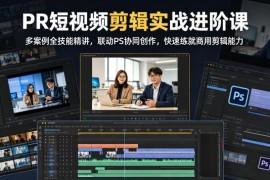 PR短视频剪辑实战进阶课 多案例精讲联动PS练就商用剪辑能力