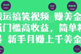 Dailymotion搬运搞笑视频赚美金 新手低门槛月入上千美刀