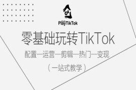零基础TikTok全流程教学 从配置运营剪辑到热门变现一站式入门