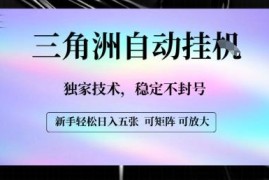三角洲自动搬砖赚哈夫币项目 稳定合规多号操作玩法收益详解