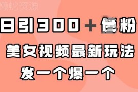 男粉引流全新美女视频玩法 剪映制作易过原创单日可引流300+