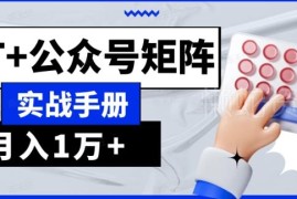 AI流量主系统基础版1.0课程 GPT+公众号矩阵实战教学手册