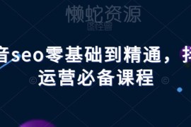 抖音SEO零基础到精通系统教程 短视频运营从业者必备学习资料