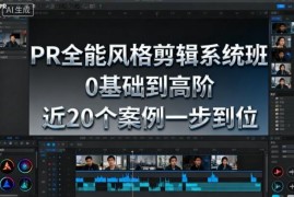 PR全能风格剪辑系统班教程 0基础入门到高阶含近20个实操案例