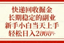 快递回收掘金副业怎么做 新手可快速上手的长期稳定增收项目