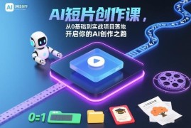 零基础AI短片创作实战课程 全流程拆解带你完成项目落地