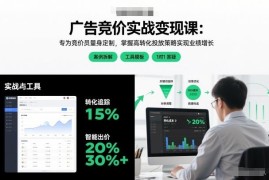 广告竞价实战变现课 竞价员掌握高转化投放策略提升业绩