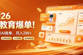 2026AI教育接单副业实操指南 附AI做单教程及接单资源渠道