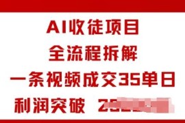 AI收徒项目全流程拆解 可复制实操玩法单日利润轻松破千