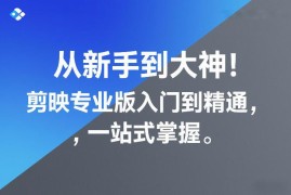 剪映专业版从入门到精通教程 新手一站式掌握全流程剪辑技巧