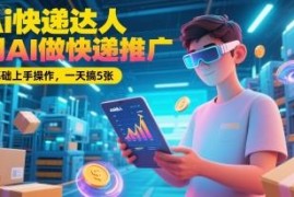 0基础可上手AI快递达人项目 快递推广变现实操玩法教程