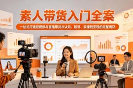 素人带货入门全案 短视频与直播从认知起号到变现实操指南