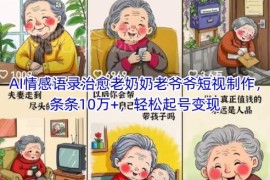 AI制作中老年情感治愈类短视频 起号变现实操方法全解析