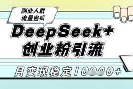 DeepSeek搭配AI矩阵玩法 B站精准引流创业粉多路径变现教程