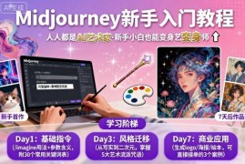 Midjourney新手入门保姆级教程 零基础轻松掌握AI绘画技能