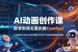 AI动画创作课零基础可学 无需折腾Comfyui掌握全新创作流程