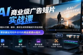 AI商业级广告短片全流程实战课 学会制作可交付的商单级成片