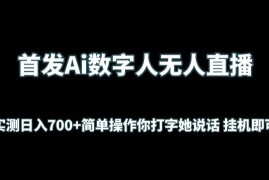 AI数字人无人直播实操指南 低门槛挂机项目实测收益分享